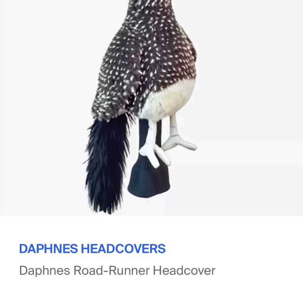 Daphnes Road-Runner Headcover - Black and White